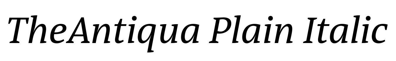TheAntiqua Plain Italic